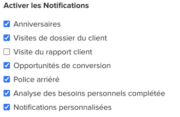 activer les notifications