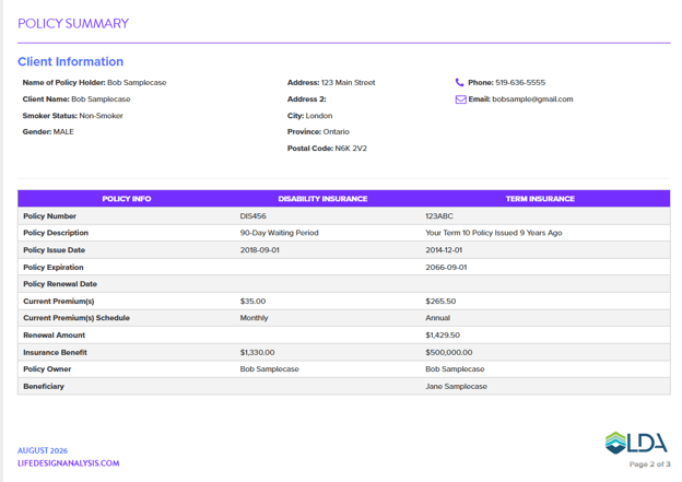policy summery web